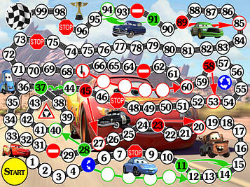 Гра-Ходилка "Тачки"