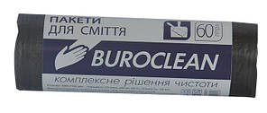 Пакети для сміття Buroclean 60л20шт чорні 10200031