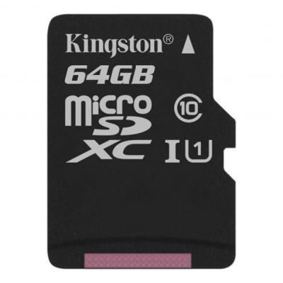 Micro SDXC 64Gb Kingston class 10 A1 Canvas Select Plus без адаптера