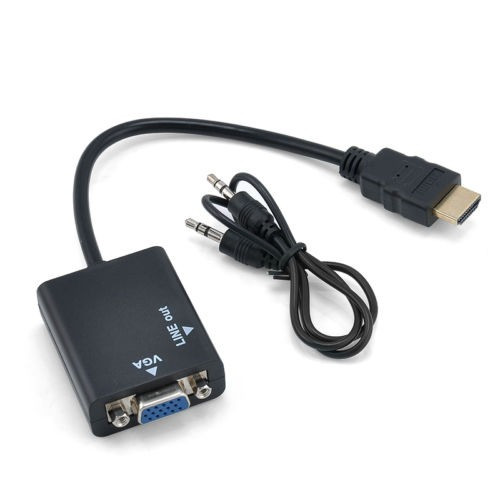 Конвертер HDMI — VGA з аудіовиходом, фото 1