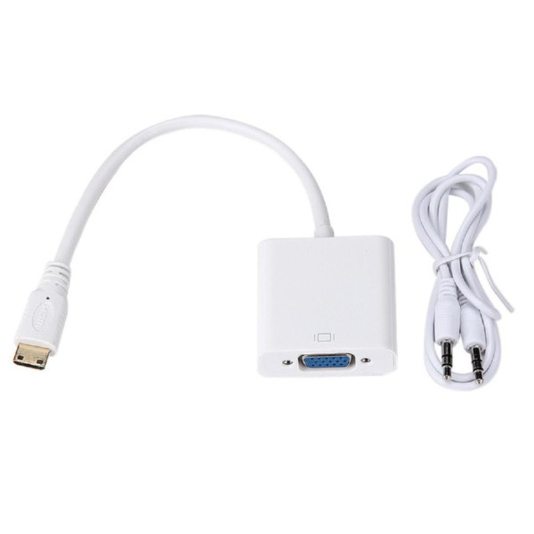 Конвертер mini HDMI — VGA з аудіовиходом, фото 1