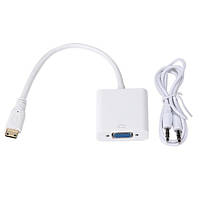 Конвертер mini HDMI — VGA з аудіовиходом