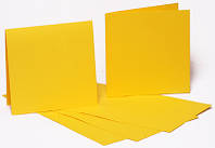 Набор заготовок для открыток 5шт 16.8х12см №2 желтый 220г/м2
