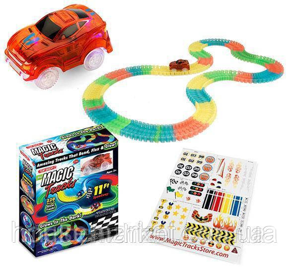 Мега Трек, Magic tracks 220 деталей, машинка на 3 батарейки! - фото 1 - id-p1321376407