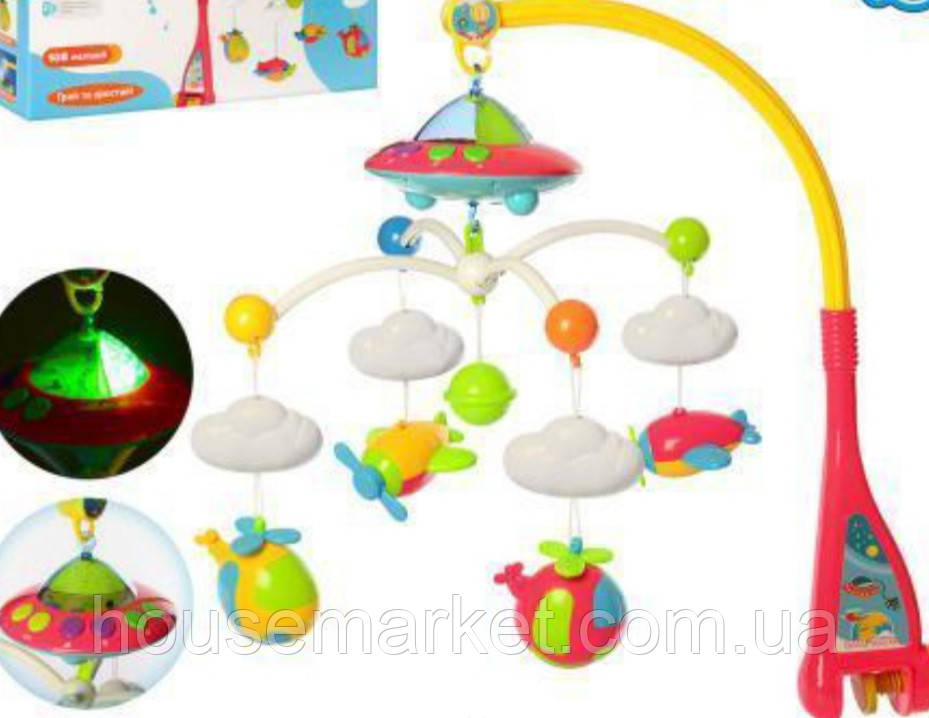 Дитяча музична карусель (мобіль) з проектором на ліжечко 777-9A - фото 1 - id-p1321376438