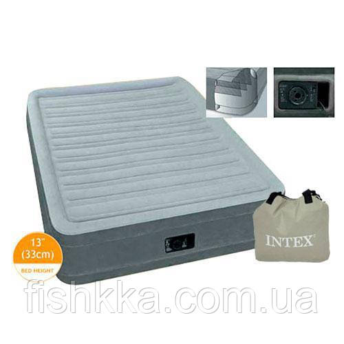 Односпальная надувная кровать с встроенным насосом Intex 99*191*33 - фото 4 - id-p1321376482