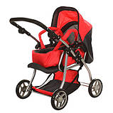 Коляска для ляльки 9672 Melogo бірюзова h = 62 cm, 2 в 1, класика, фото 5