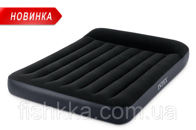 Надувний матрац Pillow Rest 137*191*25см з насосом 220 В, Intex 64148