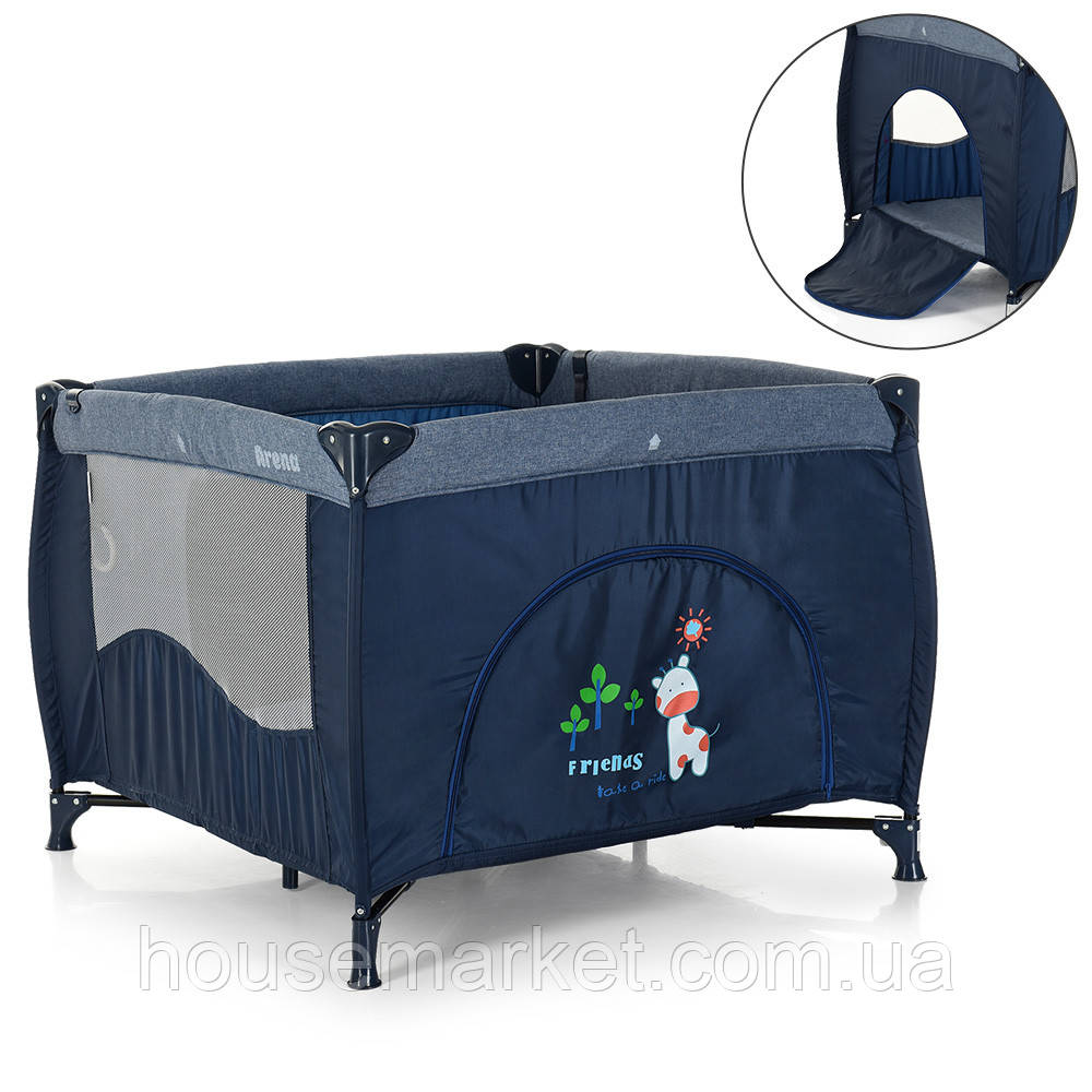 Манеж - ліжечко для малюків ME 1030 ARENA BLUE LEN - фото 1 - id-p1321377327