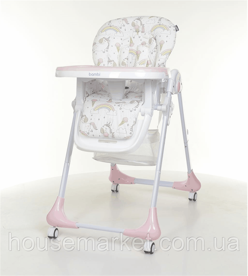 Дитячий стільчик-трансформер для годування M 3233 UNICORN PINK - фото 1 - id-p1321377359