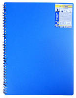 Записная книга блокнот Buromax CLASSIC А6 80 л клетка на пружине синий (BM.2589-002)