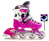 Ролики Scale Sport Pink LF 905, розмір 29-33, фото 3