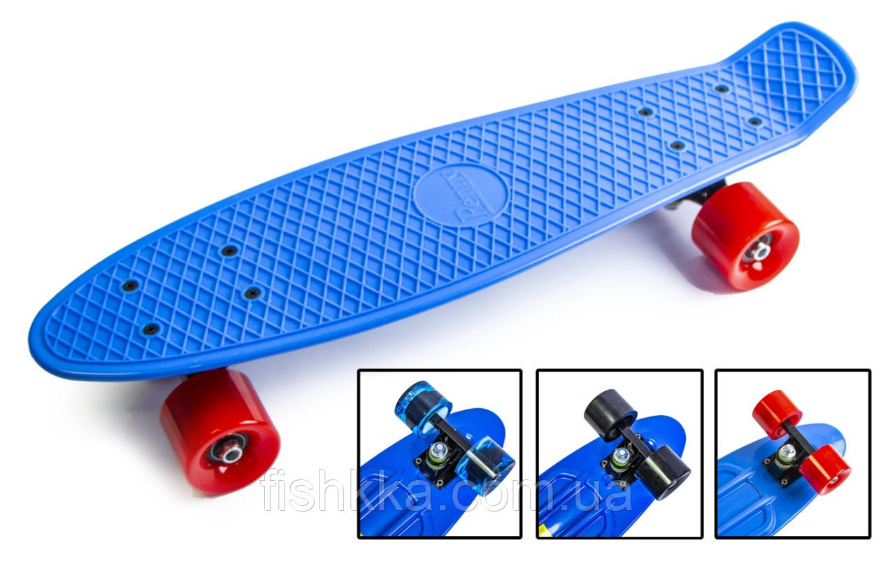Penny Board. Синій колір. Матові колеса.