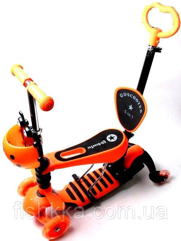 Самокат Scooter "Божа корівка" 4in1 Orange (4-х колісний)