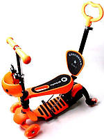 Самокат Scooter "Божа корівка" 4in1 Orange (4-х колісний)