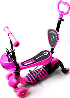 Самокат Scooter "Божа корівка" 4in1 Pink (4-х колісний)