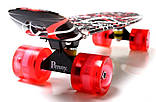 Penny Board "Red design" Світяться колеса!, фото 5