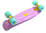 Скейт Пенні борд Penny Board. Ліловий колір. Світяться колеса., фото 7