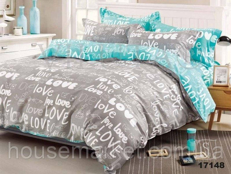 Комплект полуторного постільної білизни Love" Бязь-люкс - фото 1 - id-p1321378940
