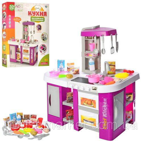 Дитяча ігрова кухня Chef Kitchen 53 предметів зі світлом, звуком, ллється вода, висота 72 см