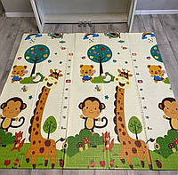 Дитячий складний, двосторонній килимок для повзання 180*150 товщиною 1см