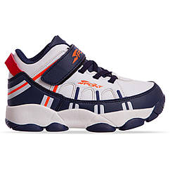 Кросівки високі дитячі Sport 1807-1 розмір 31-36 WHIEDEEPBLUE темно-синій-білий