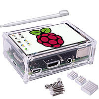 Geekcreit 3,5" сенсорный ЖК-экран TFT + защитный чехол + радиатор + Touch Pen для Raspberry Pi 3/2/Model