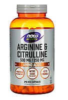 Now Arginine & Citrulline 500/250 240 veg caps