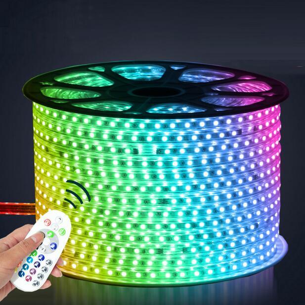 Світлодіодна стрічка JL 5050-60 RGB 220 В IP68.