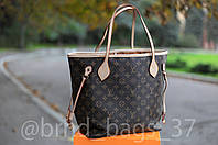 Женская сумка шопер кожаная Louis Vuitton Neverfull