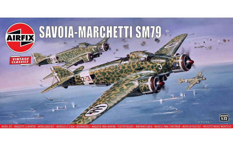 Savoia-Marchetti SM79. Збірна модель літака в масштабі 1/72. AIRFIX 04007, фото 1