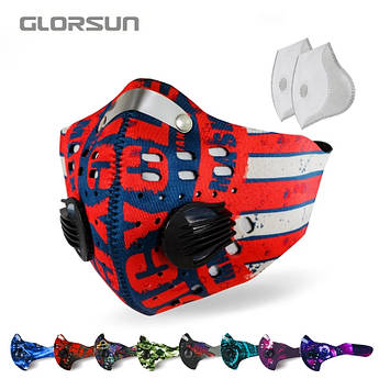 Спортивна маска-респіратор з вугільним Grorsun/ Hepa фільтр pm 2.5 005E020