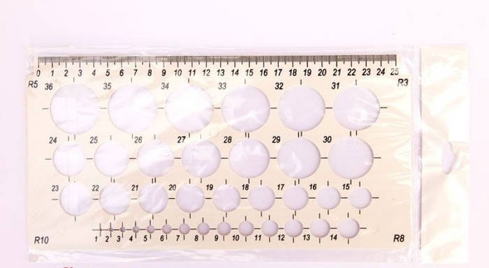 Купить Линейка конструкторская (офицерская) 25 см с радиусами и ...