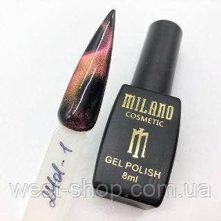 Гель-лак Milano Cat Eye 24D 8 мл, №01