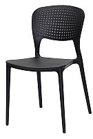 Стілець пластиковий Mark чорний, штабельовані пластикові стільці