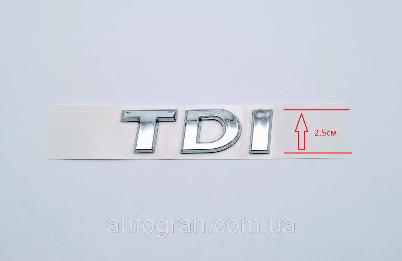 Емблема напис багажника VW Volkswagen TDI з 2009 р. тип1