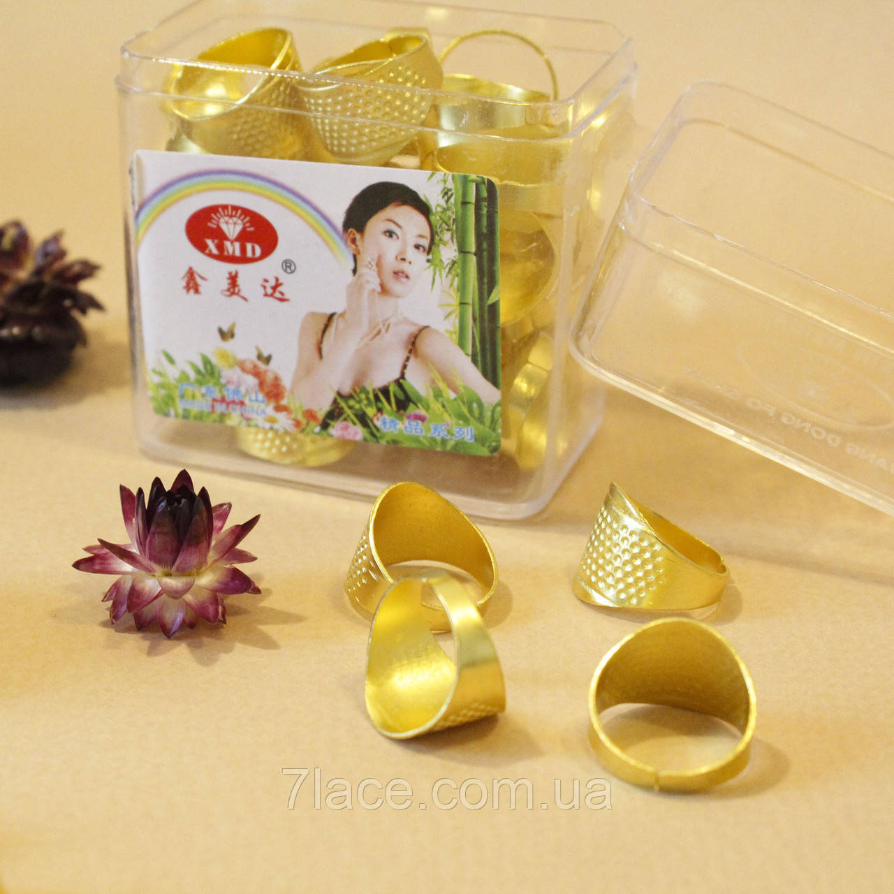 Кільце-наперсток/колір золотистий/металічний/від діаметр 12 мм/замовлення від 1 шт.