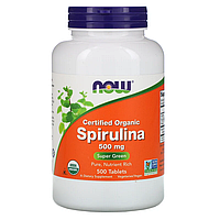 Spirulina Certified Organic 500 мг Now Foods 500 таблеток