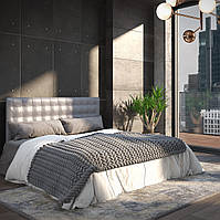 Кровать подиум с мягким красиво оформленным изголовьем Санрайз двуспальная, полутораспальная Sentenzo