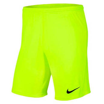 Спортивні ігрові шорти Nike Park III BV6855-702, Салатовий, Розмір (EU) — S