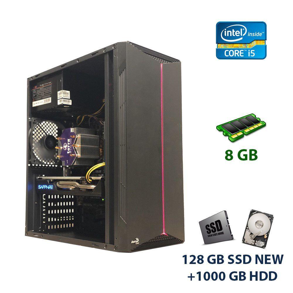 Комп'ютер Aerocool Splite — A-BK-V1 LED Tower NEW / Intel Core i5-4590 (4 ядра по 3.3 — 3.7 GHz) / 8 GB DDR3 /