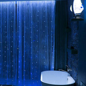 Гірлянда штора-завіса на вікно "Роза" 3*2 м (+6 програм) Синій 88430