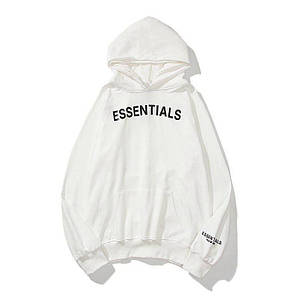 Белое худи Fear Of God Essentials 2020 Logo, унисекс (мужское, женское, детское)