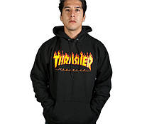 Худи Thrasher Magazine черное с логотипом, унисекс M, 48, Весна/осень