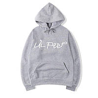 Серое худи Lil Peep Logo, унисекс XXL, 54, Весна/осень