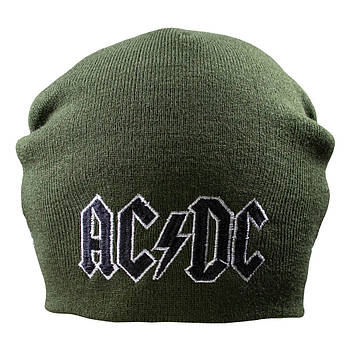 Шапка з вишивкою AC/DC (logo) олива