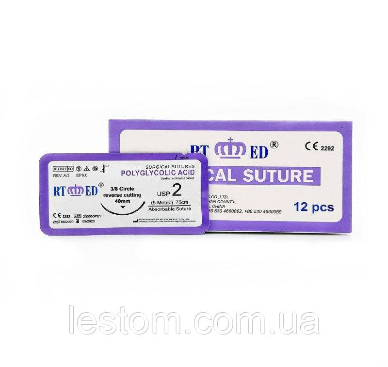 ПГА RT-med USP 2 (EP 5) зі звор. ріж. голкою 40мм 3/8 кола