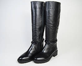 Чоботи з чорним ланцюгом El Passo 1348 36 Чорні шкіра