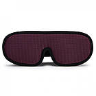 Маска для сну дихаюча Silenta 3D Breath Бордова + Беруші, фото 2