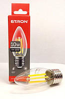 Светодиодная лампа Filament Etron C37 10W E27 3000К, 4200K cвеча